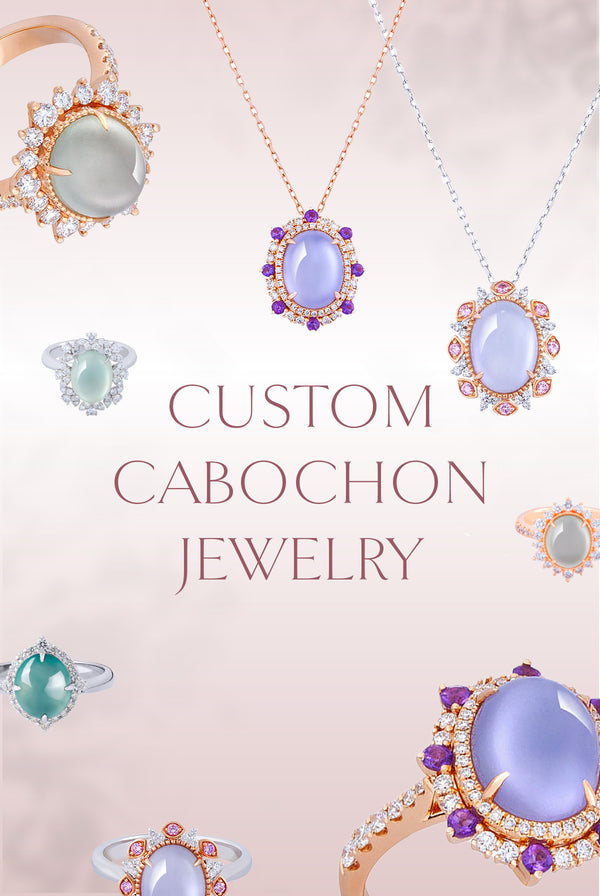 Custom Cabochon Jade Jewelry (PRE-ORDER 8-9 WEEKS)